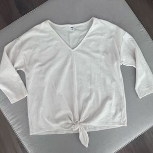 Old Navy Off White Tie Top - Size Large
